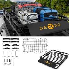 465164 Universal Roof Rack Cargo Basket Holder W Cargo Net 200lbs Capacity