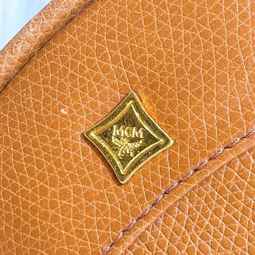 MCM Leather Round Shoulder Bag Brown Women's Pre-owned From Japan - Picture 19 of 20