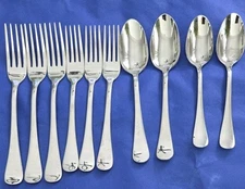 10pc Cuisinart MILAN Teaspoons Soup Dinner forks Salad  Stainless Steel Flatware