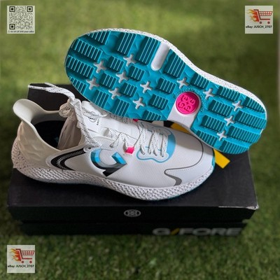 G/Fore GFORE MG4x2 Stippled Hybrid Golf Shoe Sneakers   US 11   White Blue