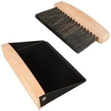 Small Dust Pan and Brush Set, Mini Hand Broom and Dustpan Set, Wooden Crumb S...