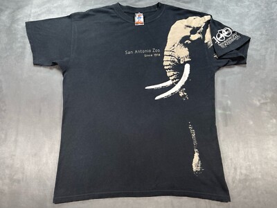 San Antonio Texas ZOO 100 Year ANniversary 2014 Elephant Shirt Baggy Medium