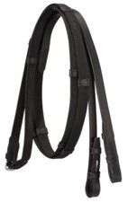 English Bridle Reins - Super Grip - Rubber and Web - Black or Brown