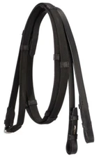 English Bridle Reins - Super Grip - Rubber and Web - Black or Brown