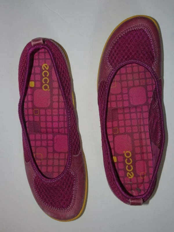 Scarpe donna Ecco mocassino piatto sneakers comode in pelle 7 5 38