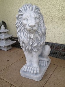 Löwe Steinfigur Stein Tierfiguren Steinkunst Gartenfiguren Löwen