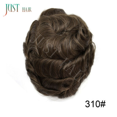 Full Swiss  Lace Mens Toupee Light Density Human Hair System Replacement for Men