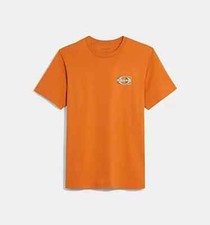 Coach Men's Orange Signature Gradient Organic Cotton T Shirt CJ462 L/XL/XXL