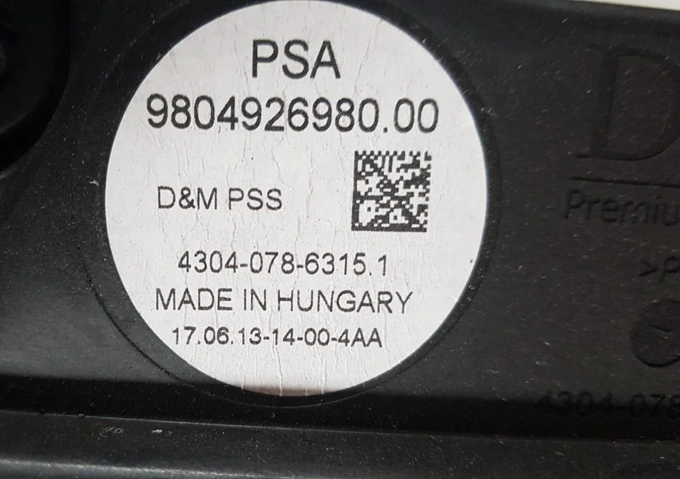 CITROEN DS3 Cabrio (13>) SUBWOOFER POUR 9804926980 9HP - Photo 2/4