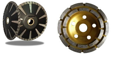 5 Inch Diamond Grinding Cup Wheel 8 + 8 Convex saw Blade Concrete Granite stone