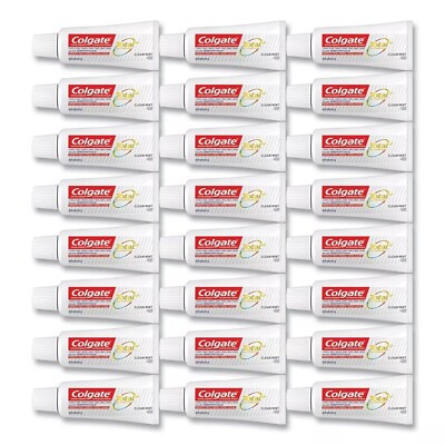 PACK OF 24 Colgate Total Toothpaste CLEAN MINT Travel Size 0.88 oz **JAN 2024**