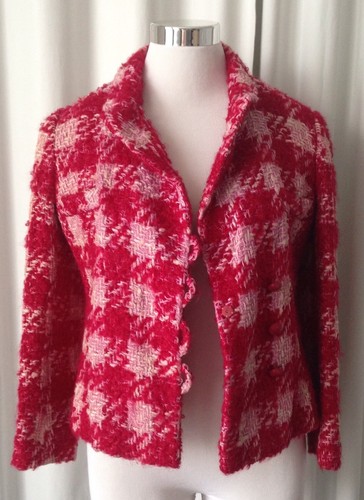 Vintage 70's Safinia Saks Fifth Avenue Tweed Jacket Size S - Picture 7 of 9