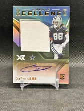 CeeDee Lamb 2020 Panini Xr Rookie Xcellence RC Jersey Auto /35  Dallas Cowboys *