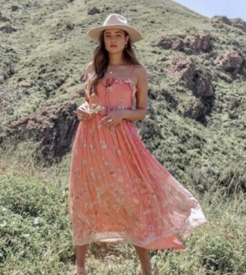 Spell and the gypsy collective designs Hendrix strappy Maxi Midi Lurex dress  XS | eBay