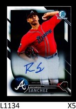 1-2016 BOWMAN CHROME PROSPECTS AUTO RICARDO SANCHEZ CARDINALS QTY