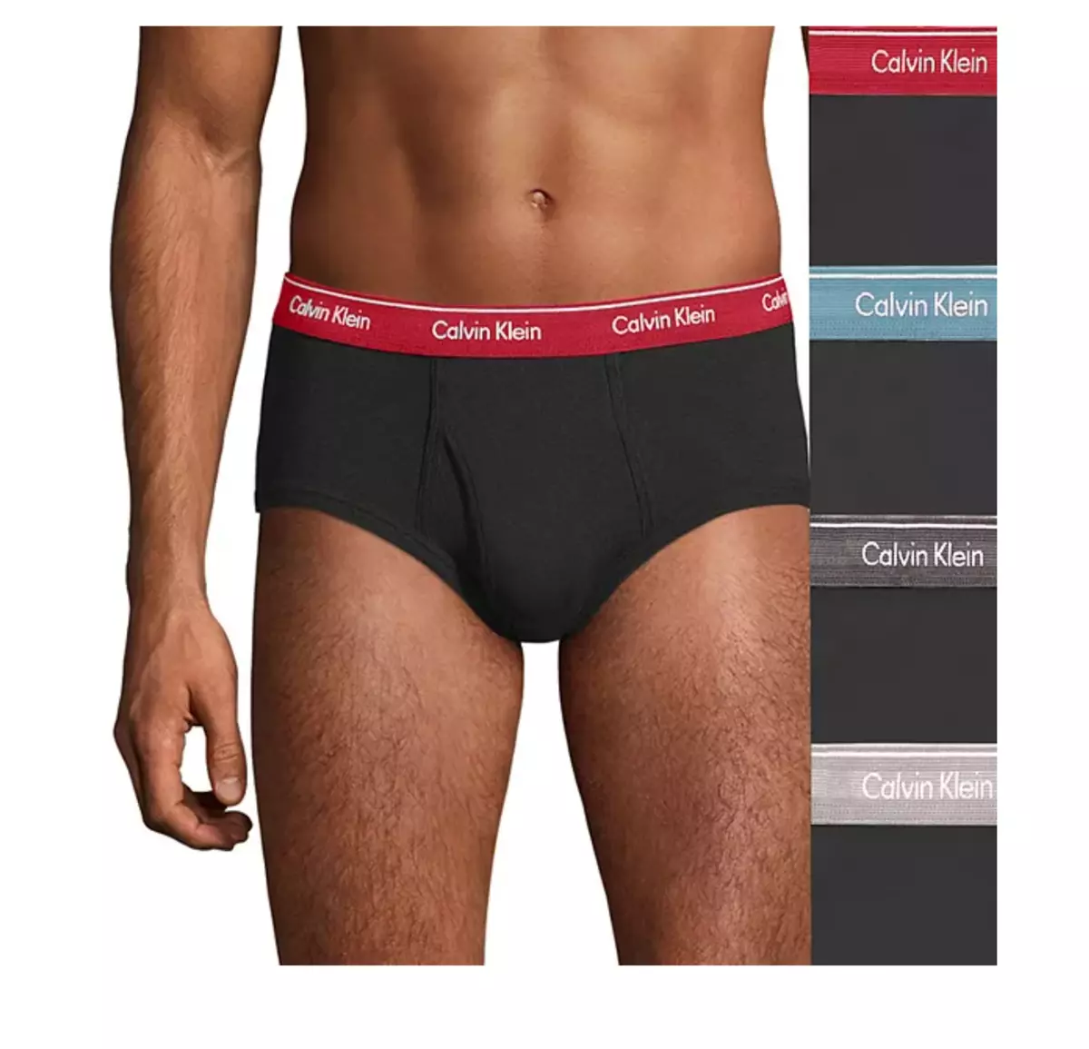 Men 4-Pack Calvin Klein 100% Cotton Briefs Classic Fit CK Underwear (Black  RBDG)