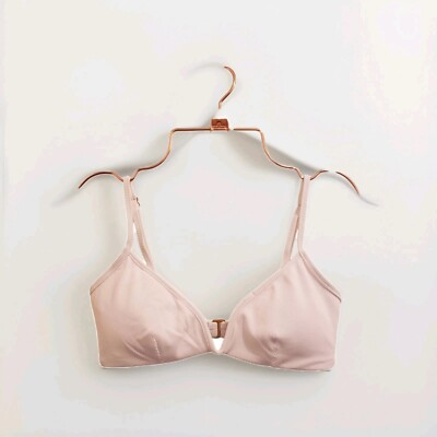 L*Space LSPACE Ribbed Helena Bikini Top Women's Size Small White Adjustable NWT