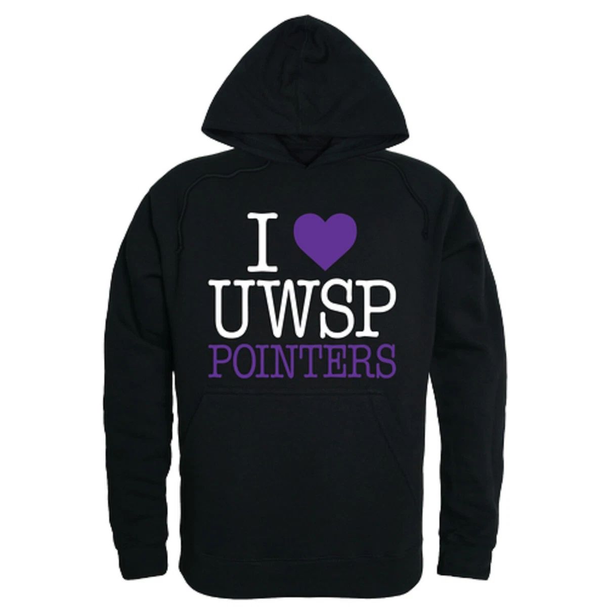 University of Wisconsin Stevens Point Pointers UWSP I Love Hoodie Sweatshirt