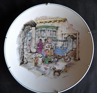 ASSIETTE DE COLLECTION EN PORCELAINE DECORS DE PARIS "LE TEMPS JADIS" N°1 - Photo 1/2