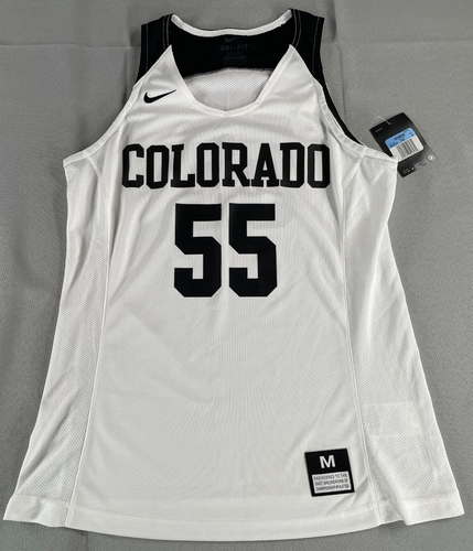 Nike Dri-Fit Colorado Buffaloes 55 Basketball Jersey M White Black NCAA Womens N