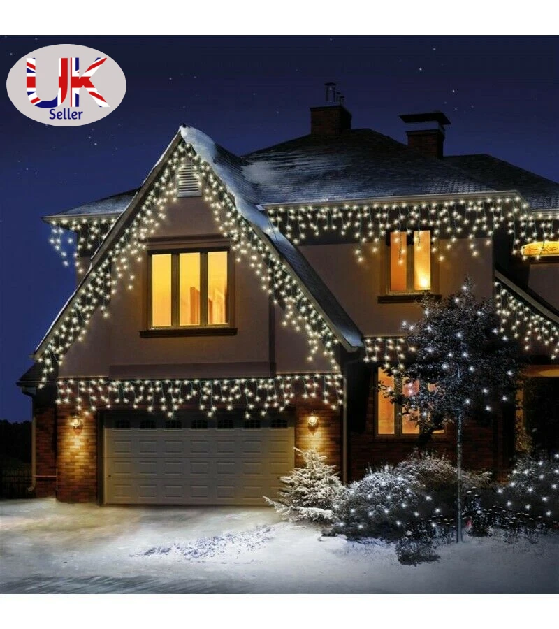 Christmas Decoration LED Chaser Lights Icicle Snowing Xmas indoor Outdoor Home