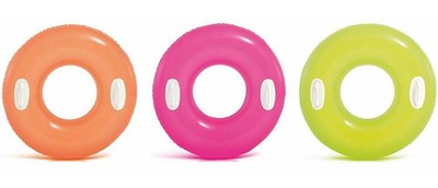 30 Zoll Schwimmring für Kinder Transparent Wasser Pool Schwimmrohr Aufblasbares Floß NEU