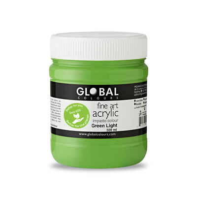 Green Light - Global Colours Eco-Friendly Fine Art Acrylic Artist Paint 500ml