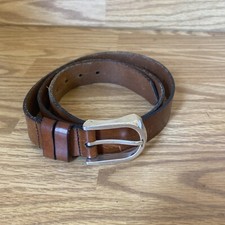 Mens Belt Size 44 SAS Light Brown Leather Style 81633 Made in USA