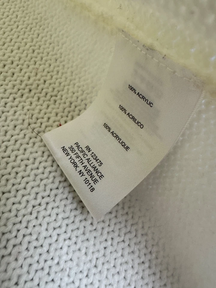 Jones Нью-Йорк свитер женщин большой белый слоновой кости 3D коренастый кабель трикотажа водолазка - Изображение 4 из 4