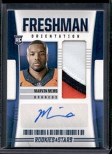 2023 Panini Rookies & Stars Freshman Orientation Auto Marvin Mims RC /25 Prime