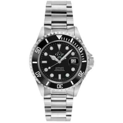 $2695 GV2 by Gevril BLACK 43mm 200 Meter Stainless Steel Auto Swiss Watch 42247