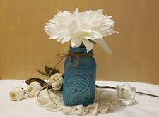 Rustic Chic Wedding Mason Jar Vase Wedding Centerpiece Farmhouse Rustic 7"