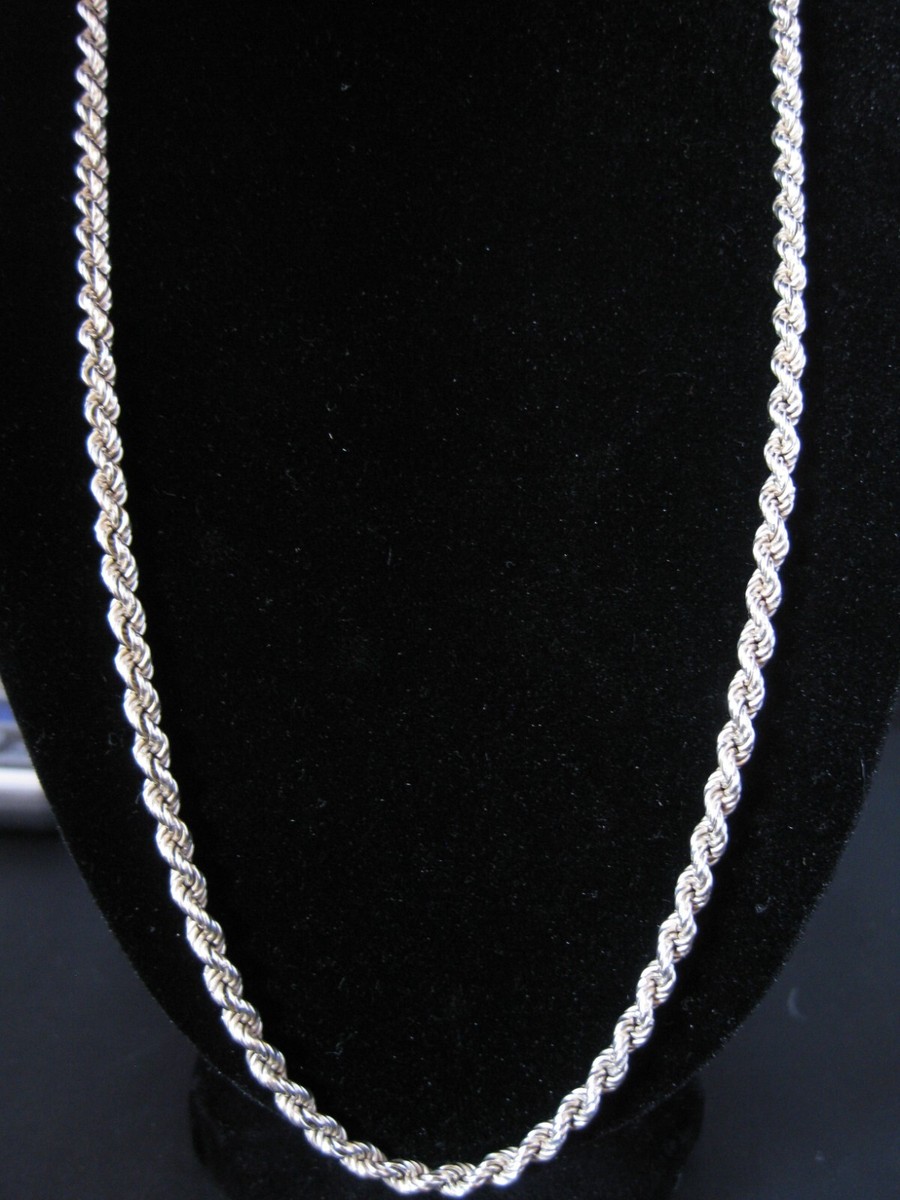 Vintage sterling silver 925 twisted chain necklace (21 gram