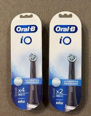 Oral-B iO Ultimate Reingung Toothbrush Head Replacements Total Of 6 Heads Black