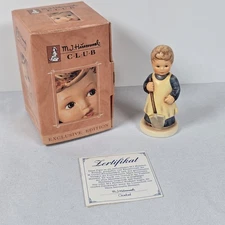 Garden Treasures 1998 Hummel Club 727 Figurine Porcelain Shovel Box & Cert