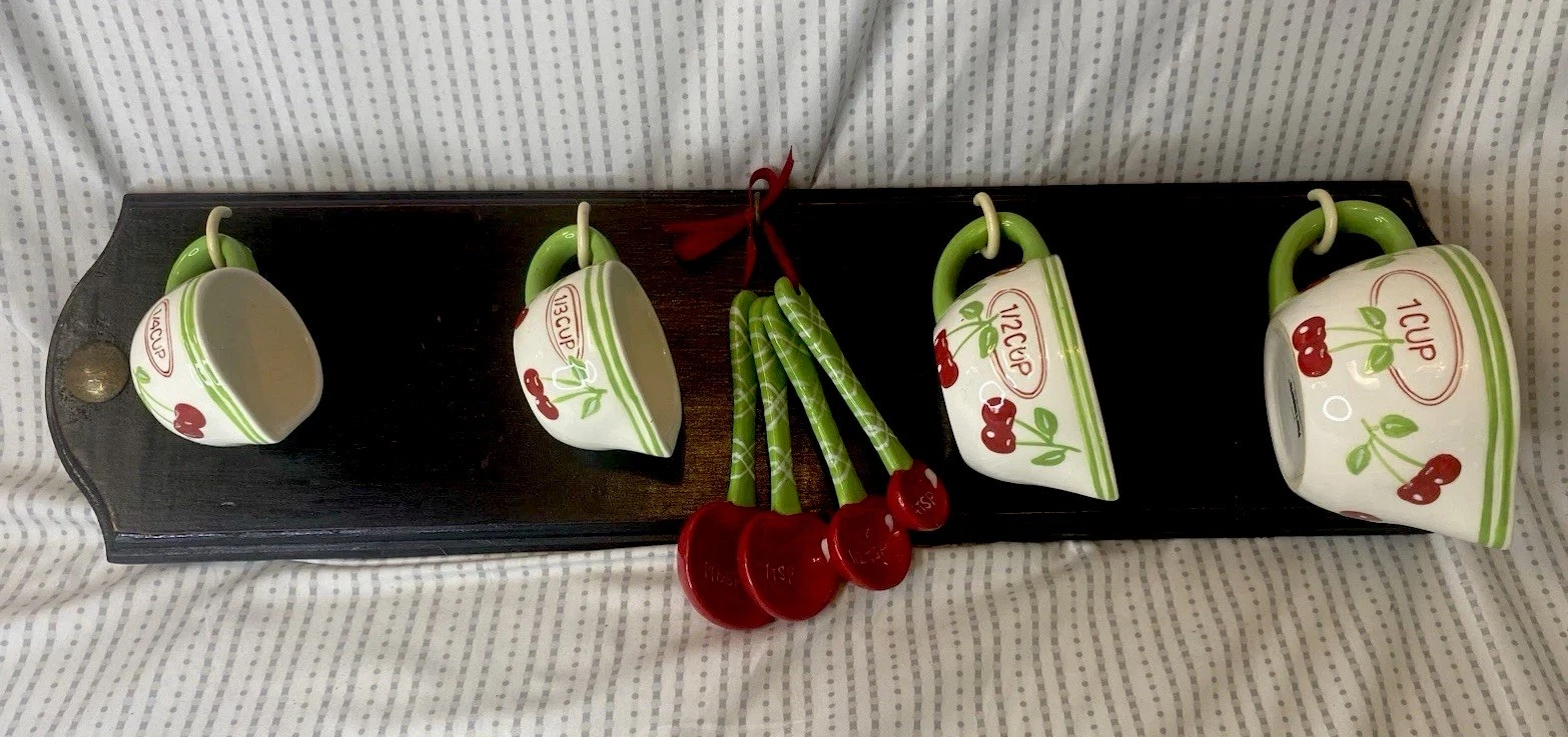 Pier One Measuring Cups & Spoons Decor Cherry Design