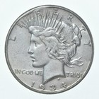 (1) XF 1934 (P) Peace Silver Dollar 90% - Extra Fine - Philadelphia Mint *0538 — photo 1
