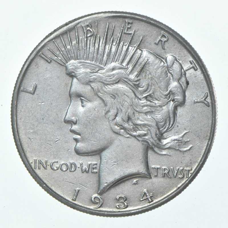 (1) XF 1934 (P) Peace Silver Dollar 90% - Extra Fine - Philadelphia Mint *0538