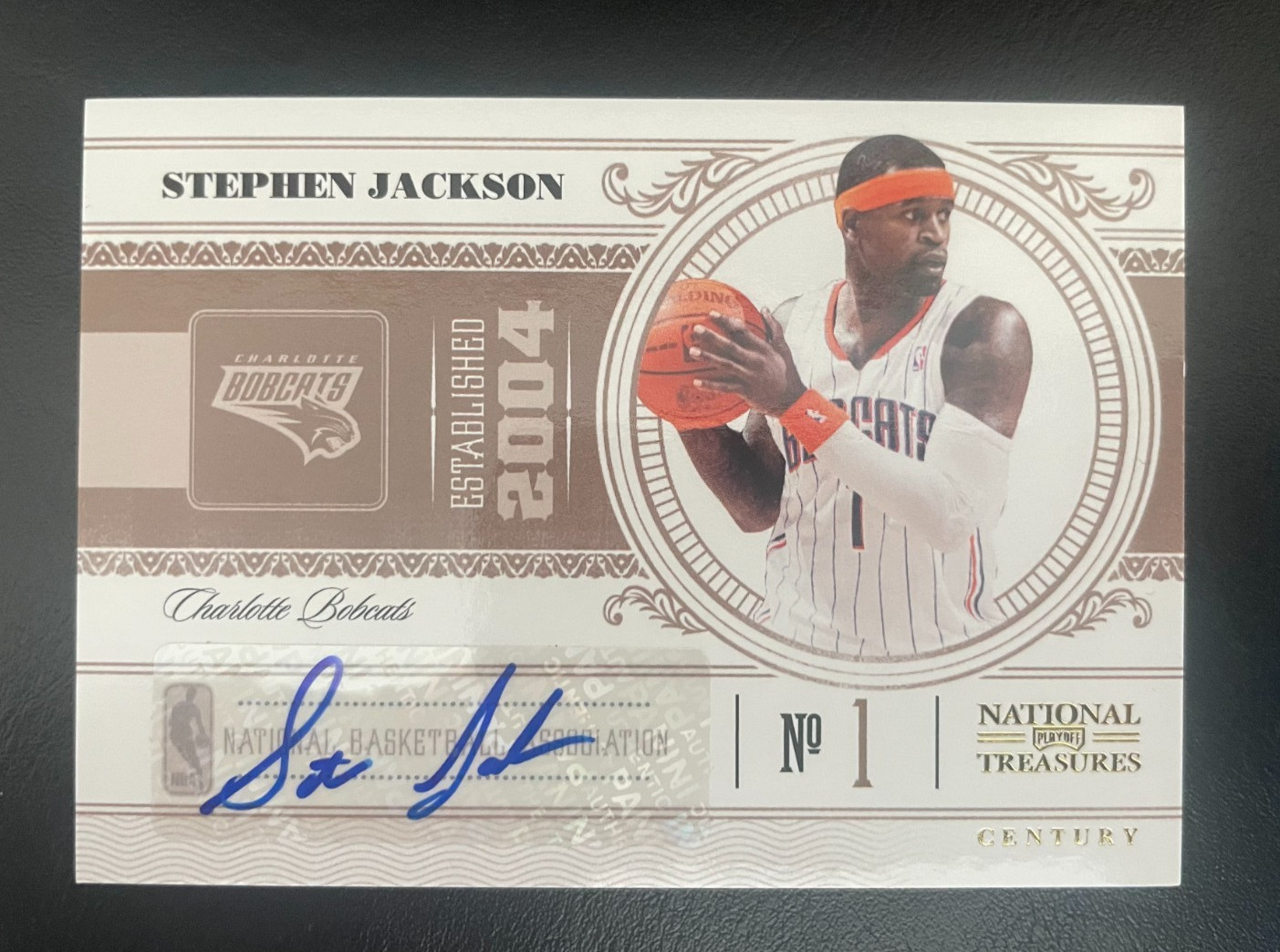 Stephen Jackson 2011-12 Panini National Treasures #11 Century Gold Auto /99 view 1