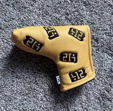 SHOP 412 FOURONETWO PREMIUM MAGNETIC PUTTER BLADE COVER YELLOW STATE PATTERN