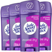 Lady Speed Stick Invisible Dry Antiperspirant Deodorant 2.3oz 72HR Pack of 4