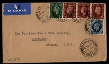 Mayfairstamps Great Britain 1939 Bingley to Portland OR Cover aaw_17675
