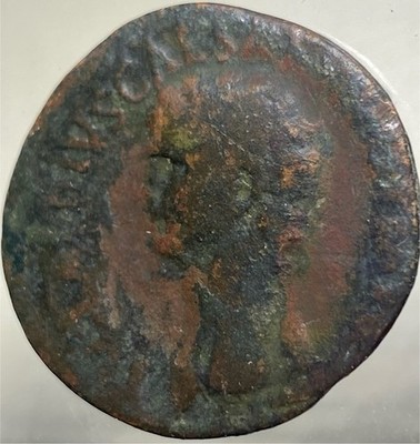Roman Emperor Claudius Large Ancient Coin 41AD-50AD Minerva with Shield Genuine