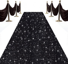 Black Aisle Runner for Wedding Ceremony 2FTx15FT Sequin Aisle Runner Wedding ...