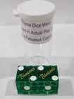 BINIONS CASINO LAS VEGAS NEVADA GREEN DICE PAIR & TUBE GREAT FOR ANY COLLECTION!
