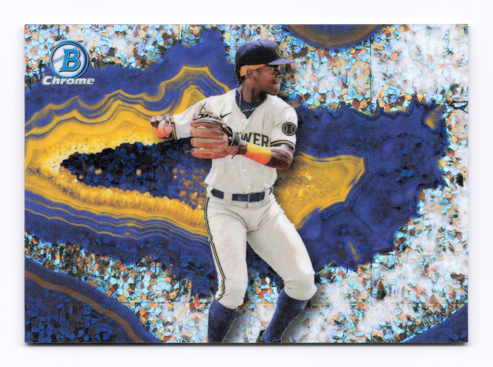2025 Bowman Jesus Made, Brewers SSP Crystallized Refractor "Sparkle" Case Hit SP