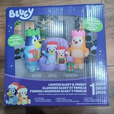 6.6’ Bluey Family Christmas Inflatable 2025 Gemmy Indoor Outdoor Yard Decor NEW