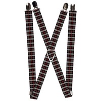 `Suspenders - 1.0`` - Plaid Black/Red` (Us Import) Acc Neu