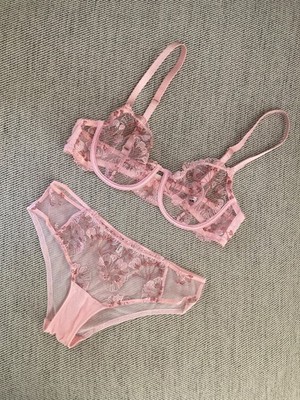 Etam Dessous Pretty Flowers rosa Balconette BH Set 70D/M