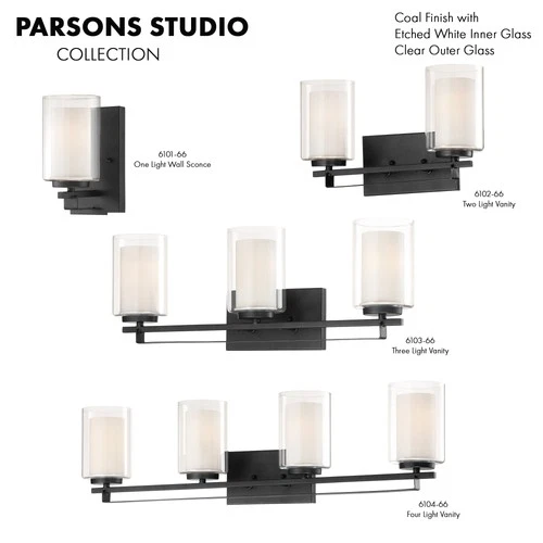 Minka Lavery 6102 Parsons Studio 2 Light 16"W Vantage Bathroom - Smoked Iron - Picture 8 of 8